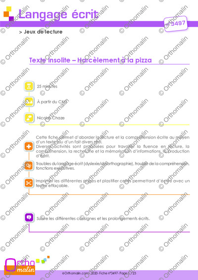 Page 1 de la fiche