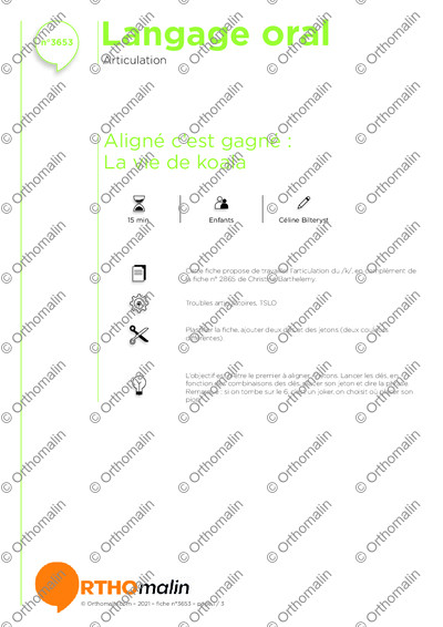 Page 1 de la fiche