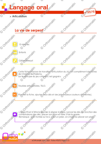 Page 1 de la fiche