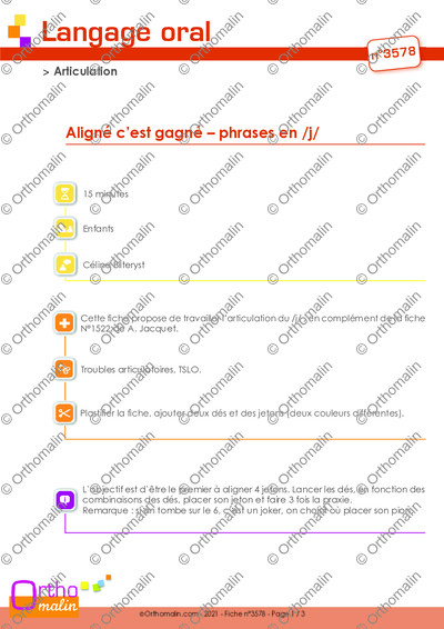 Page 1 de la fiche