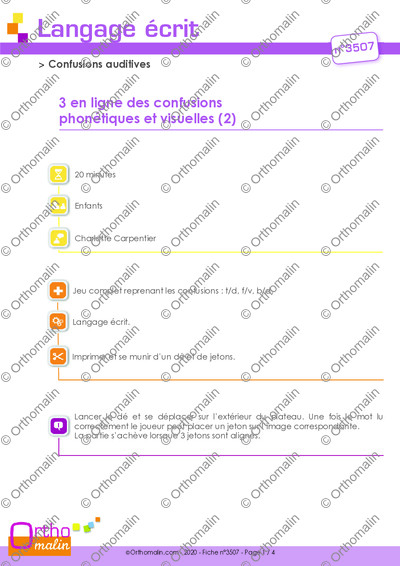 Page 1 de la fiche