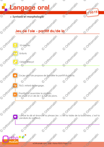 Page 1 de la fiche