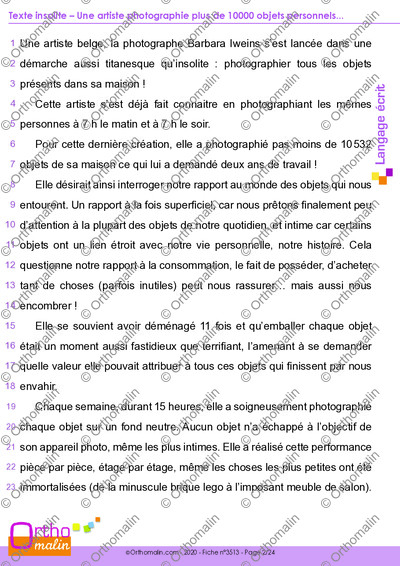 Page 2 de la fiche