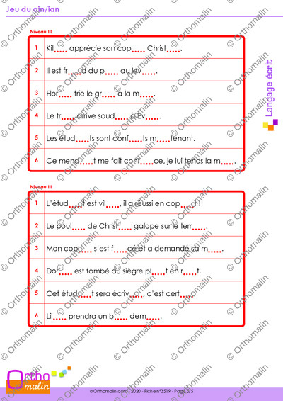 Page 5 de la fiche
