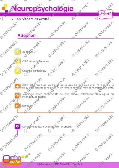 Page 1 de la fiche