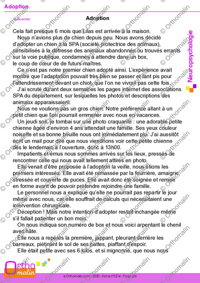 Page 2 de la fiche