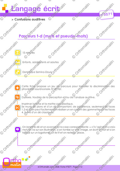 Page 1 de la fiche