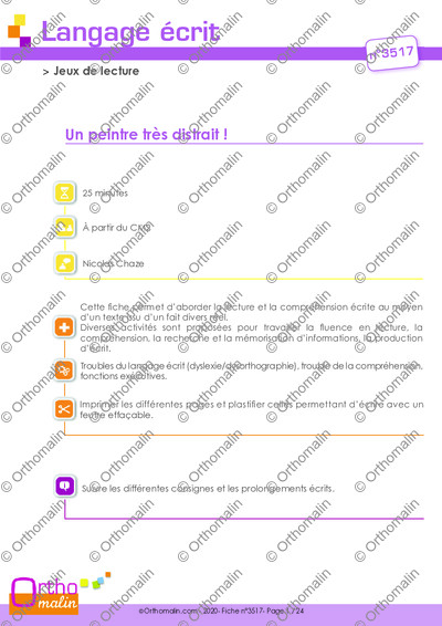 Page 1 de la fiche