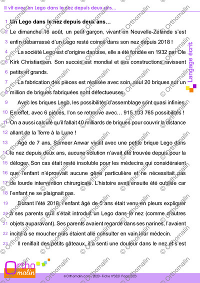 Page 2 de la fiche