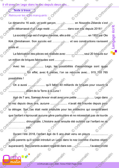 Page 13 de la fiche