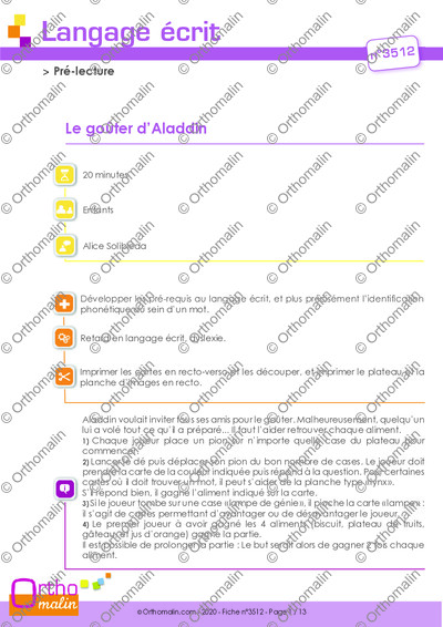 Page 1 de la fiche