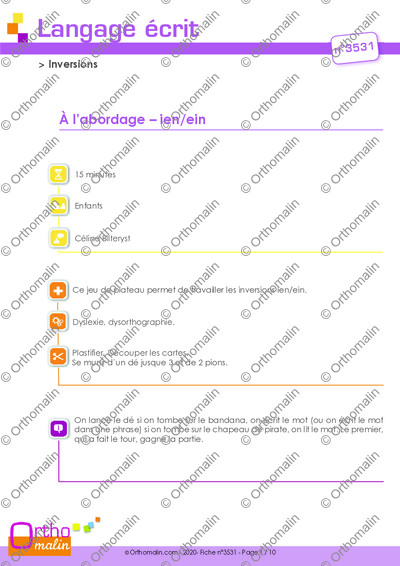 Page 1 de la fiche