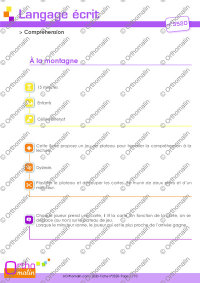Page 1 de la fiche