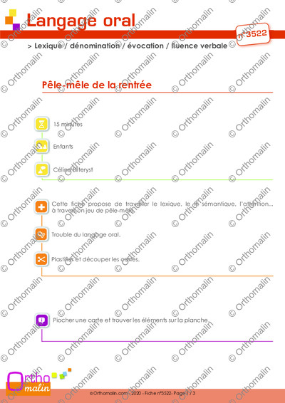 Page 1 de la fiche