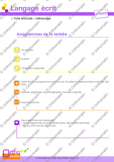 Page 1 de la fiche