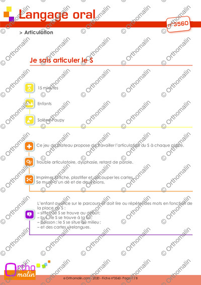 Page 1 de la fiche