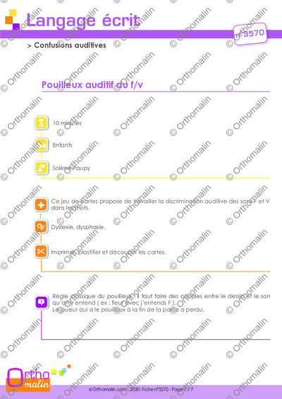 Page 1 de la fiche
