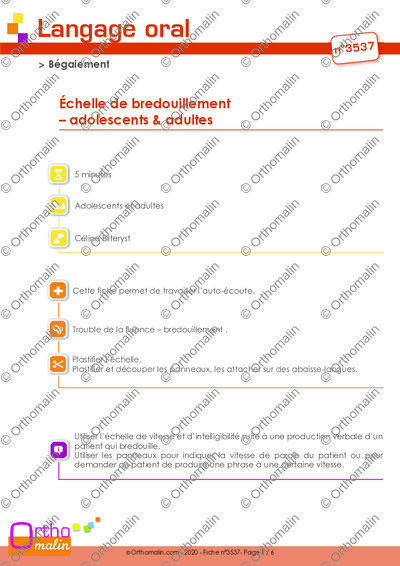 Page 1 de la fiche