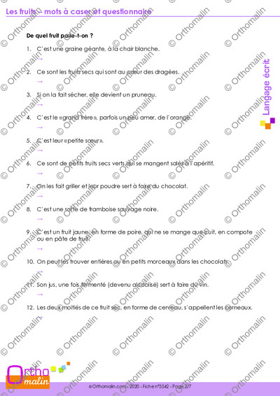 Page 2 de la fiche