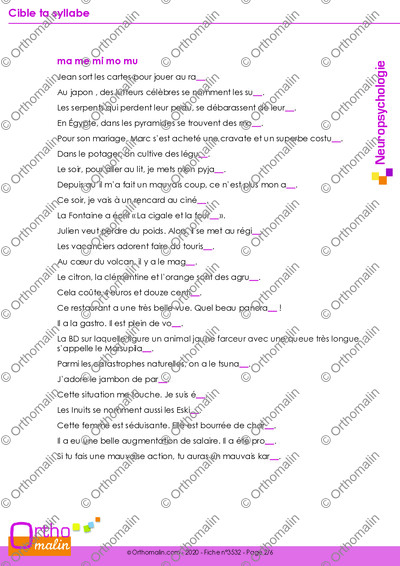 Page 2 de la fiche