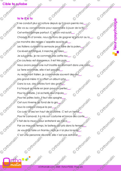 Page 6 de la fiche