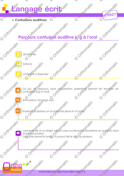 Page 1 de la fiche