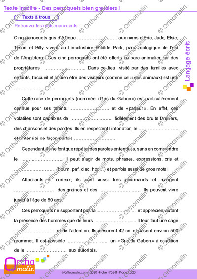 Page 13 de la fiche