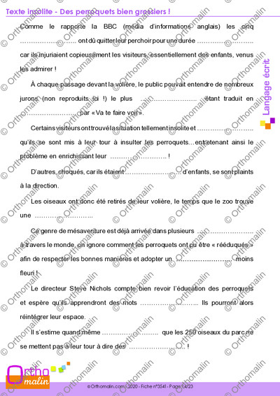 Page 14 de la fiche