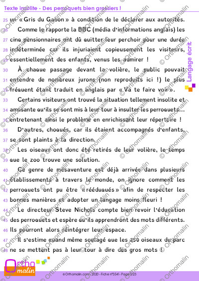 Page 5 de la fiche