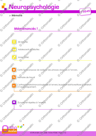 Page 1 de la fiche