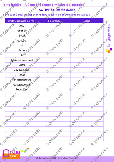 Page 13 de la fiche