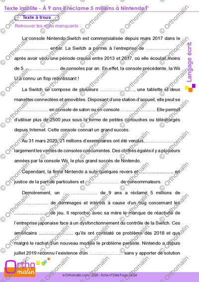 Page 14 de la fiche