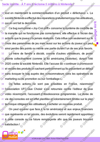 Page 3 de la fiche