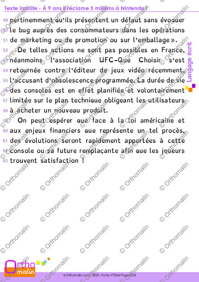 Page 6 de la fiche