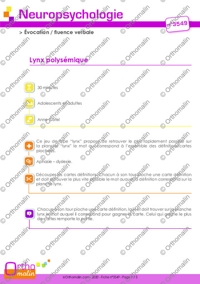 Page 1 de la fiche