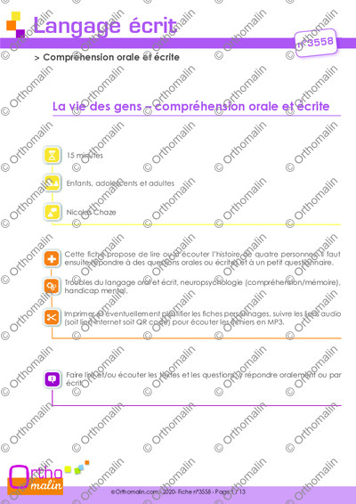 Page 1 de la fiche