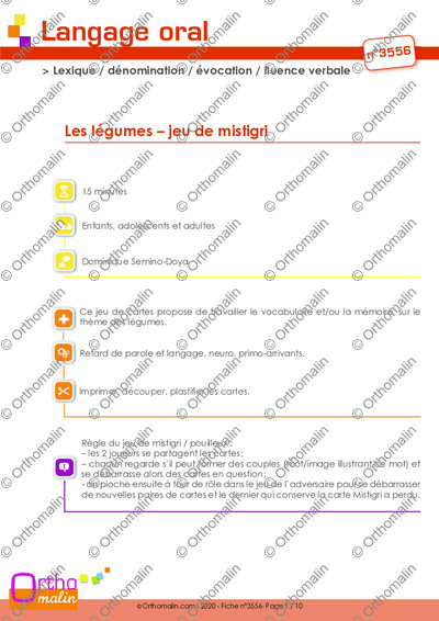 Page 1 de la fiche