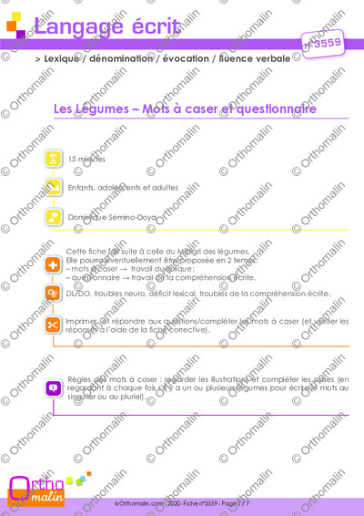 Page 1 de la fiche