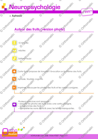 Page 1 de la fiche