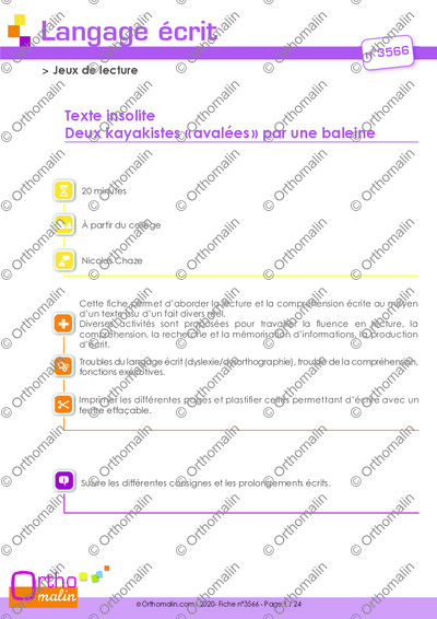 Page 1 de la fiche