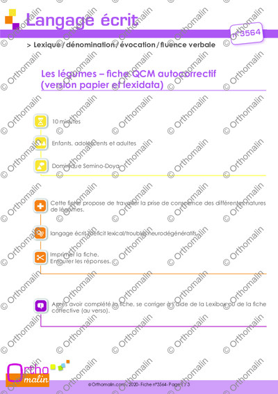 Page 1 de la fiche