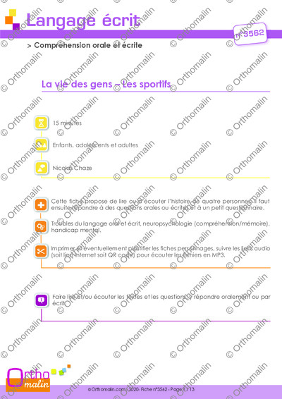 Page 1 de la fiche