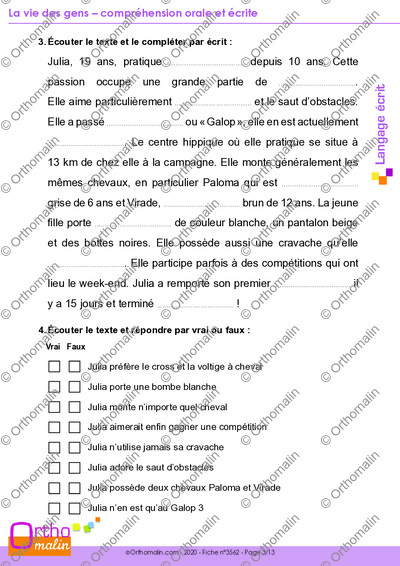 Page 3 de la fiche