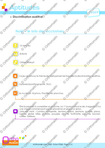 Page 1 de la fiche