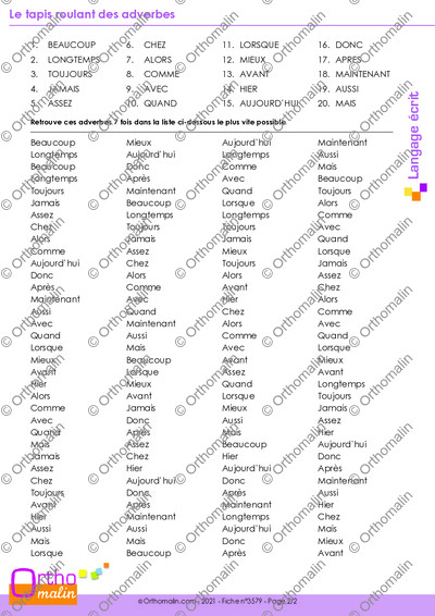 Page 2 de la fiche