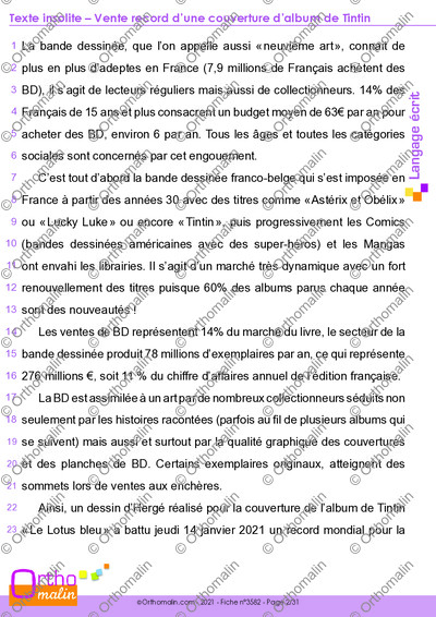 Page 2 de la fiche