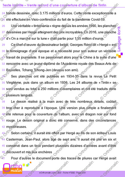 Page 3 de la fiche