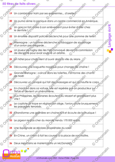 Page 3 de la fiche