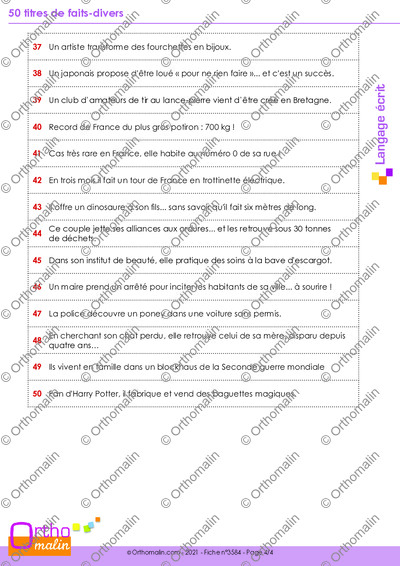 Page 4 de la fiche
