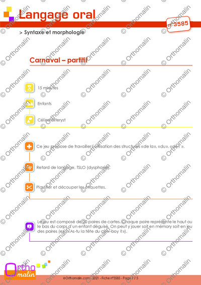 Page 1 de la fiche
